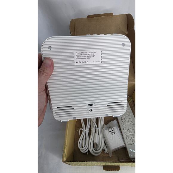 White Desktop Portable Bluetooth CD Player HiFi Sound Speakers Remote Control - Picture 4 of 14